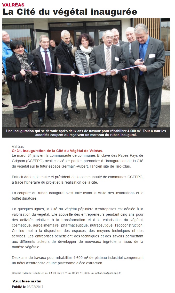 20170203 inauguration cité végétal