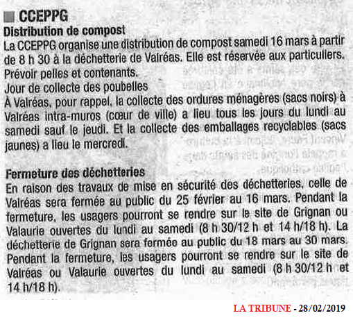 20190228 Distribution de compost Fermeture des déchèteries