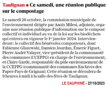 20231027 TAULIGNAN SAMEDI REUNION PUBLIQUE COMPOSTAGE