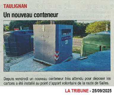20250925 TAULIGNAN NOUVEAU CONTENEUR ROUTE DE SALLES