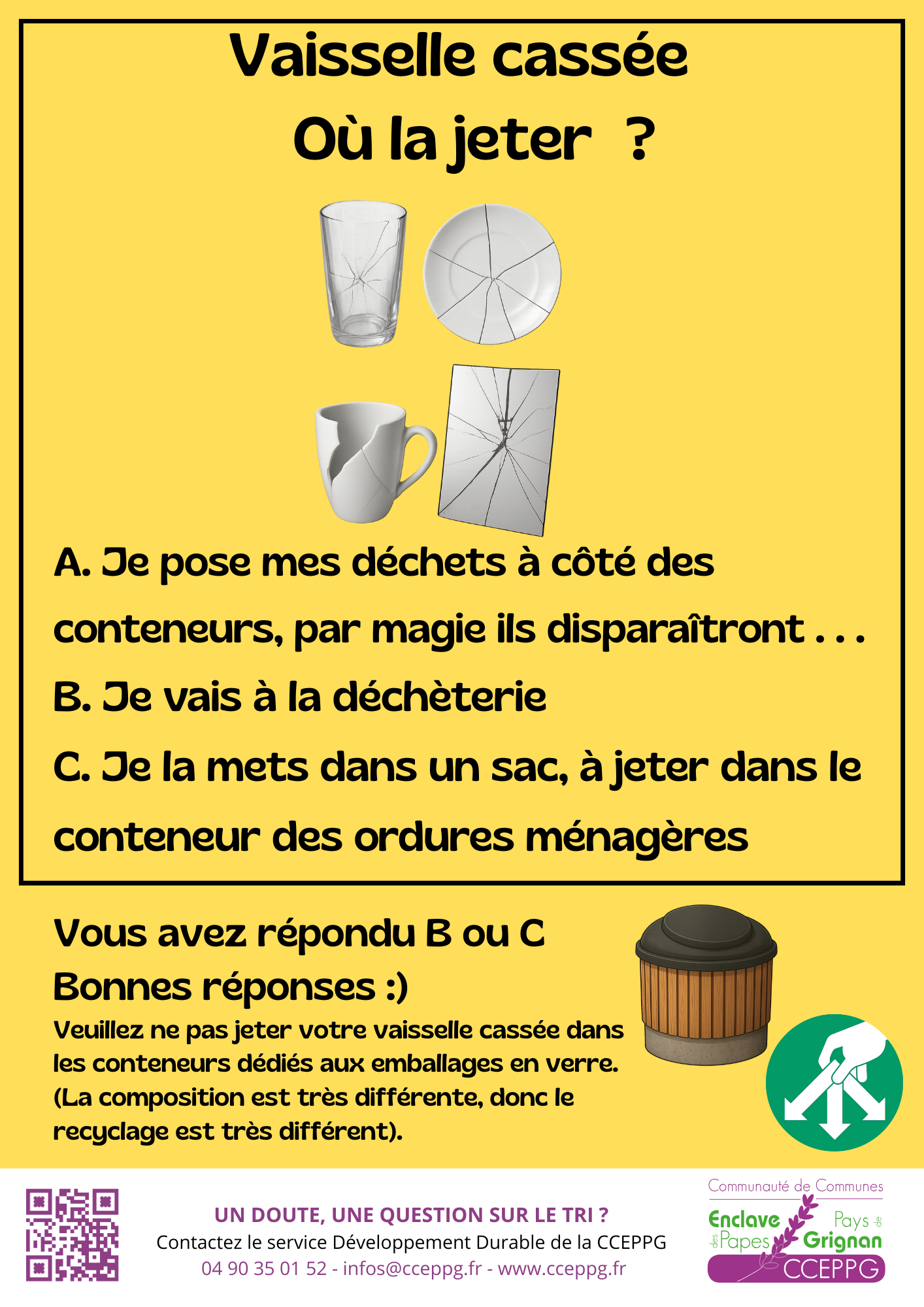 Affiche Vaisselle cassee