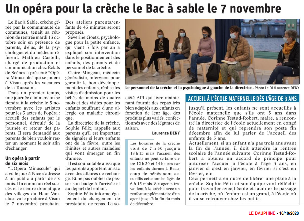 Opéra crèche article