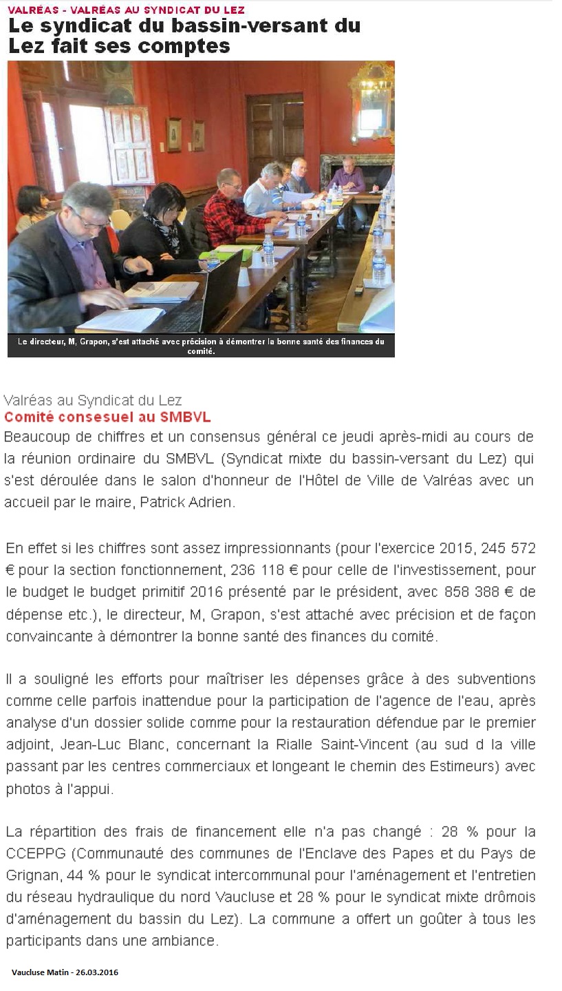 26032016 SMBVL fait ses comptes