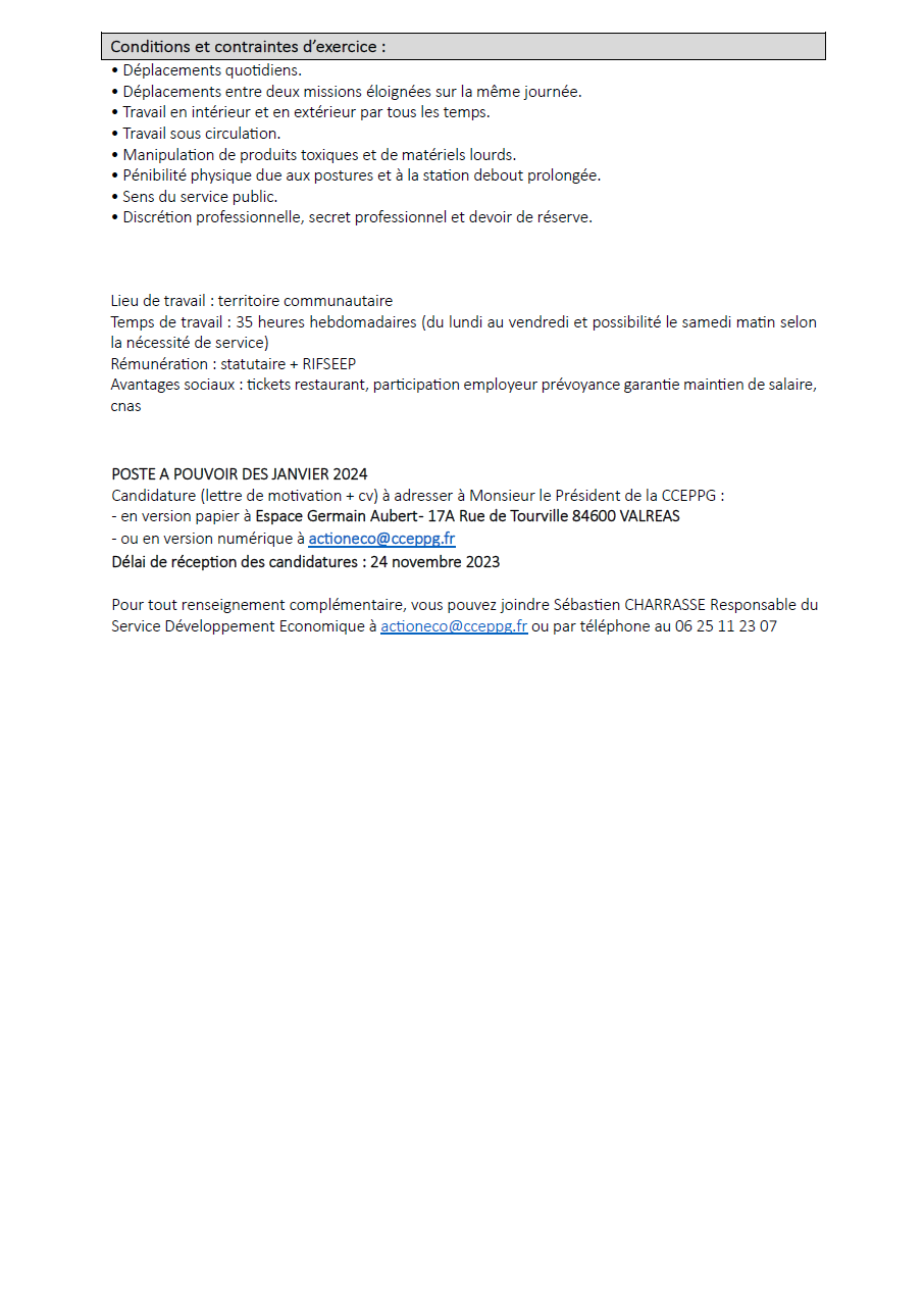 offre encadrant tech 3