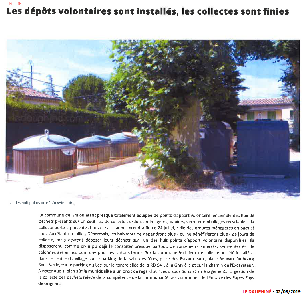 02082019 DÉPOTS VOLONTAIRES INSTALLES GRILLON