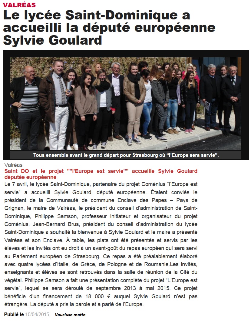 10042015 Lycée st do