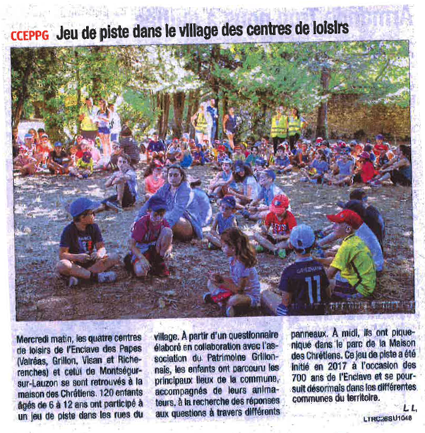 20180726 Jeu de piste dans le village des centres de loisirs