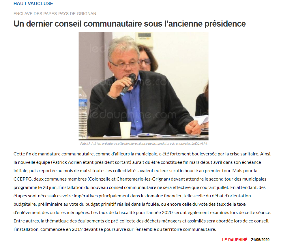 20200621 Un dernier conseil communautaire sous lancienne présidence