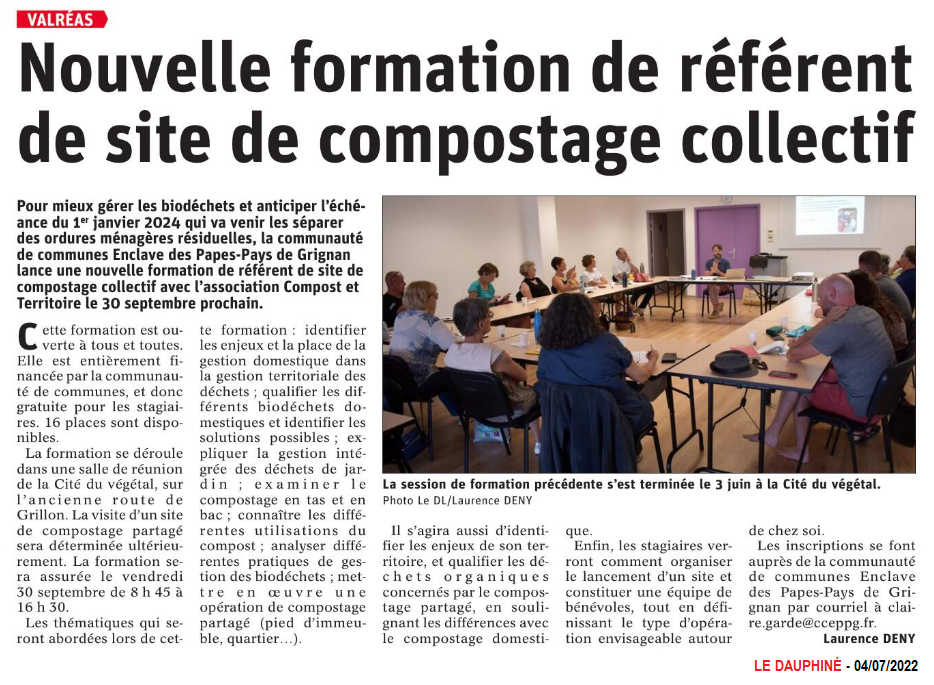 20220704 VALREAS NOUVELLE FORMATION GUIDE COMPOSTAGE COLLECTIF