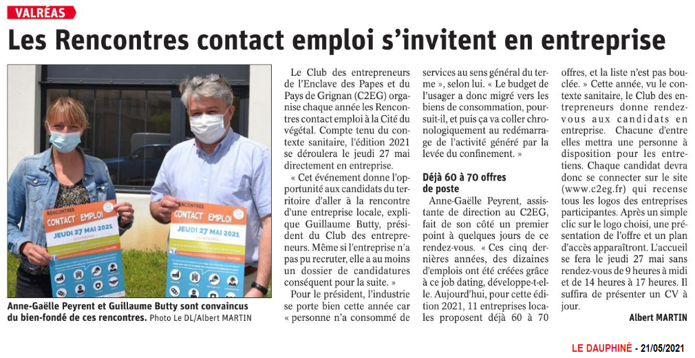 CONTACT EMPLOI ARTICLE