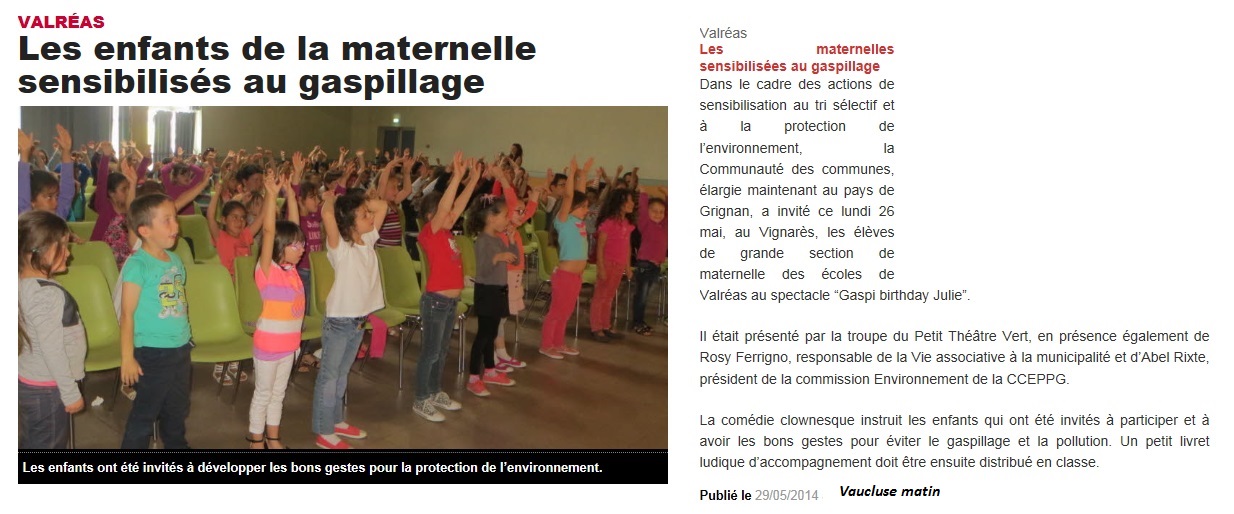 O 29052014 enfants maternelles sensibilisés au gaspillage